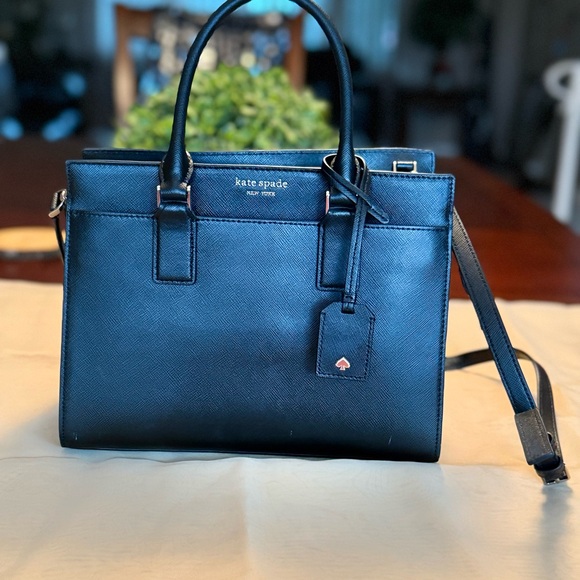 Kate Spade Black Leather Tote - Picture 1 of 5